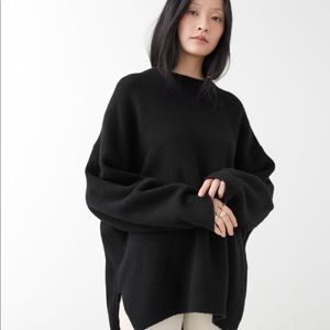 & Other Stories oversized black wool sweater size XS